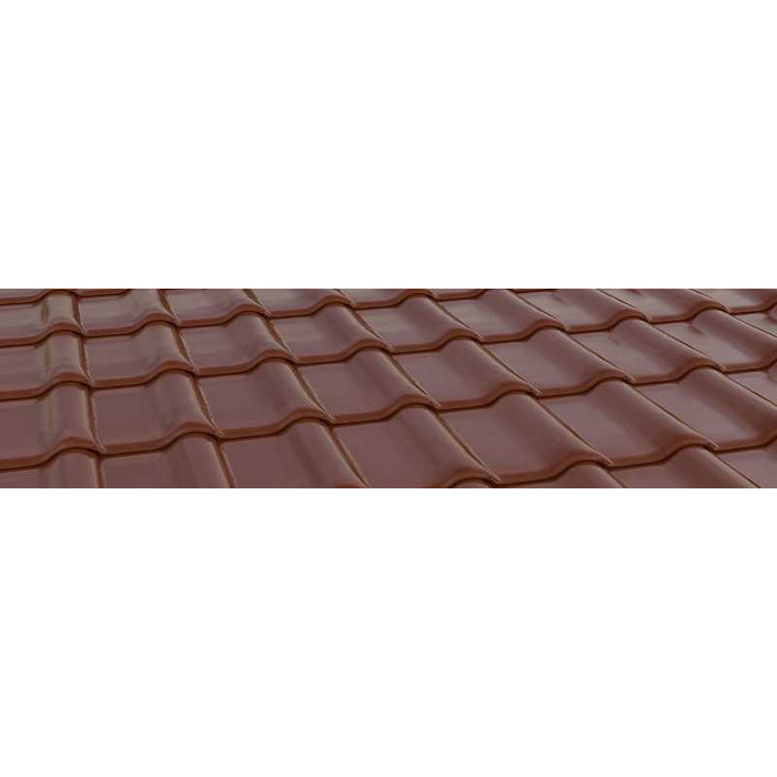 Керамическая черепица Braas Рубин 9V Глазурь каштан